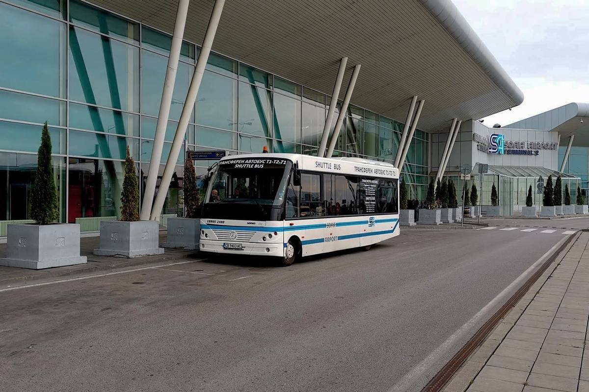 Shuttle bus between Sofia Airport terminals