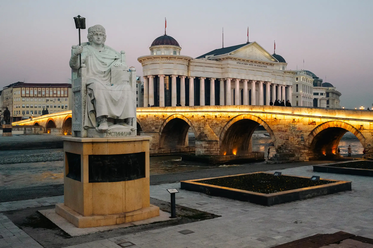 Skopje, Monument to Justinian I