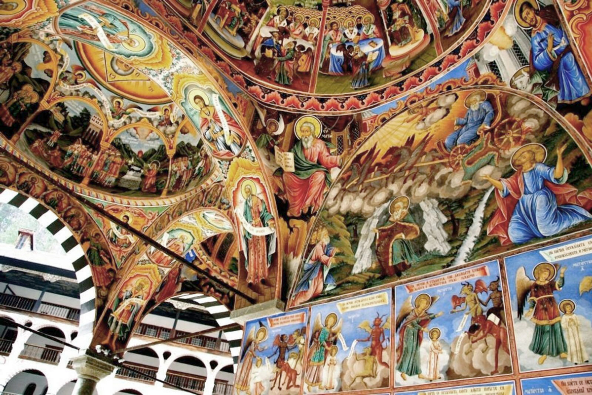 Vaulted dome at Rila Monastery