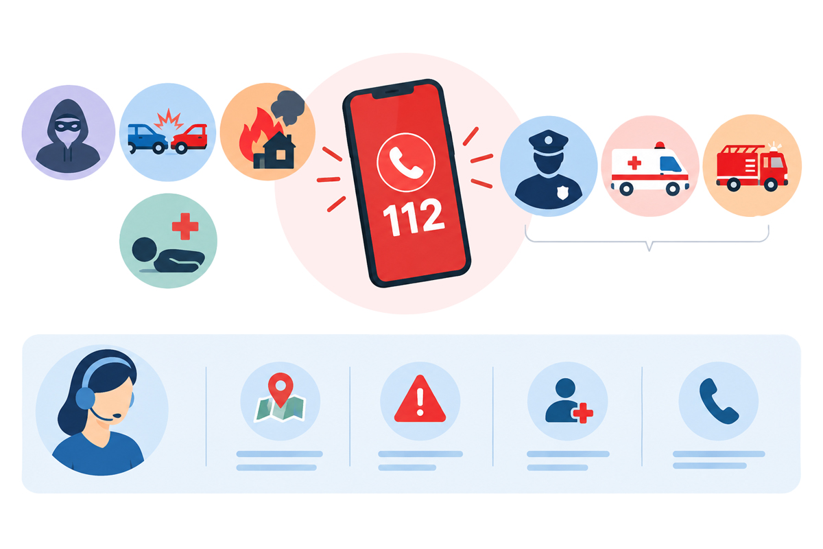 Infographic: when to call 112