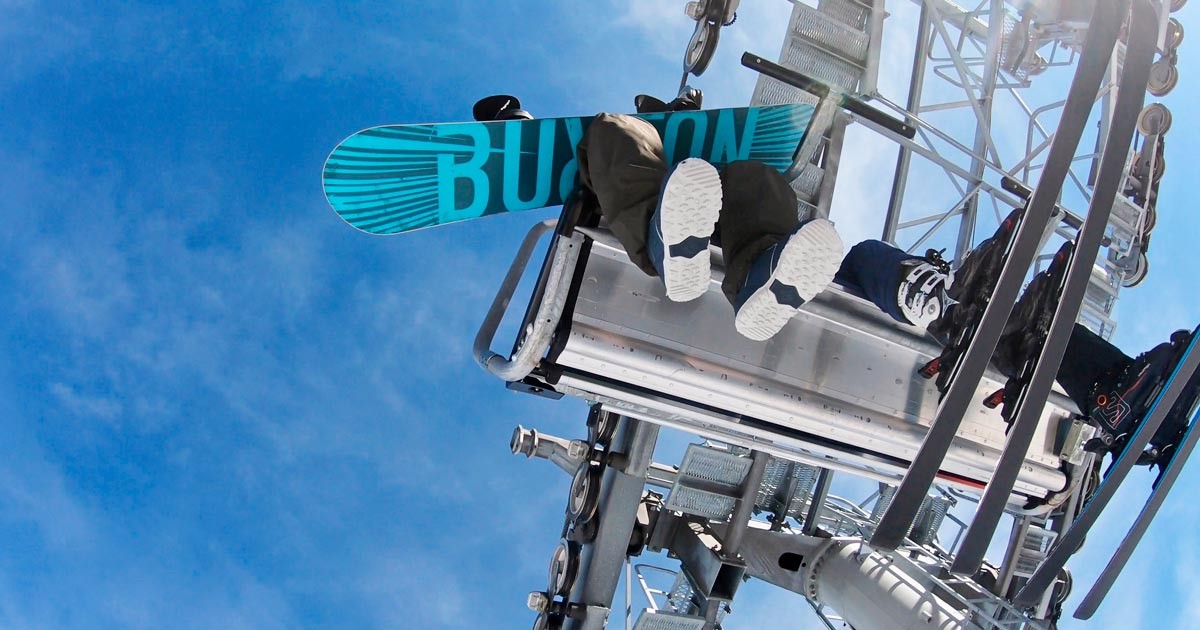 Ski lift in Bansko, view from below