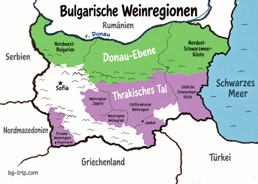 Bulgarische weinregionen