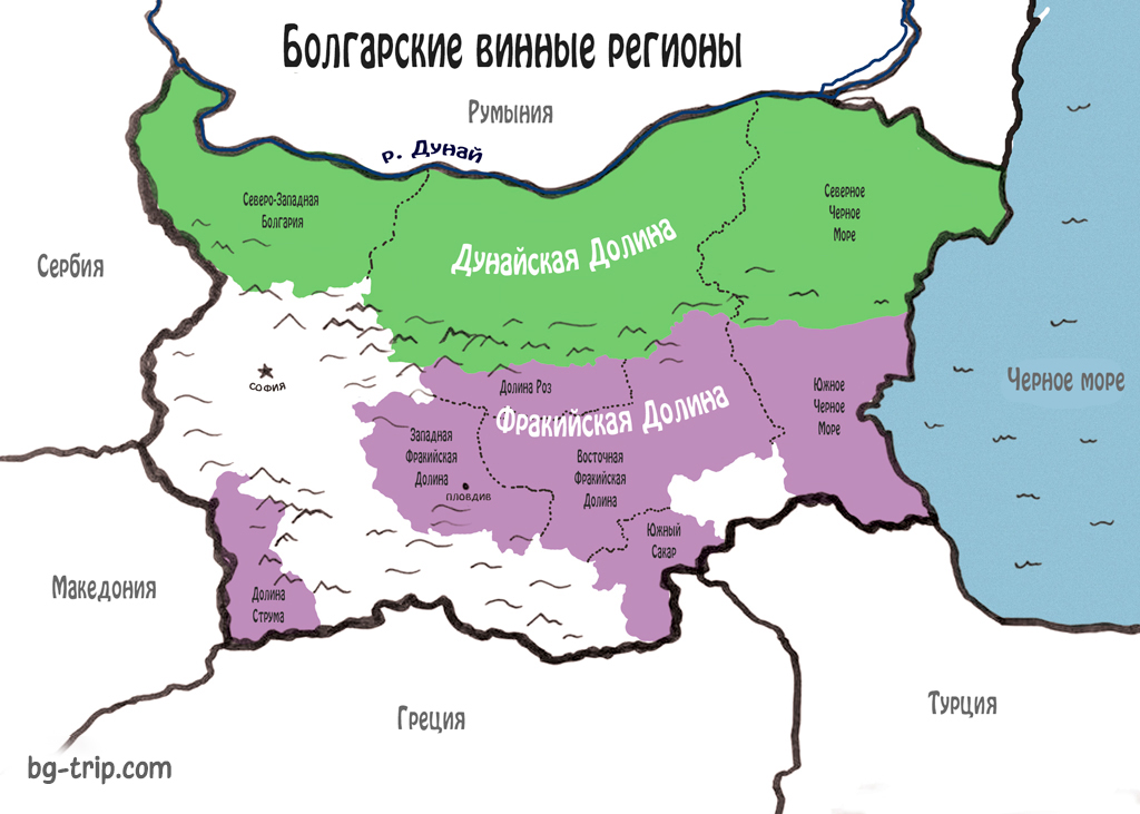 Болгарские винные регионы